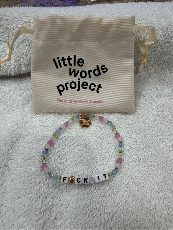 Little Words Project Jewelry - Brand new Little Words Project Multi-Bead Bracelet with Gold Smilely F😃CK IT
